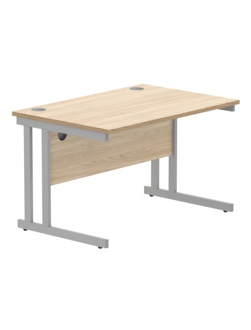 TC Core 1200mm Straight Desk Canadian Oak and Mobile Pedestal Bundle COREBUNDU1280OKSV2 - enlarged view