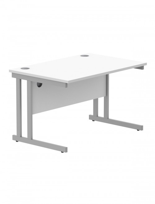 TC Core 1200mm Straight Desk Arctic White and Mobile Pedestal Bundle COREBUNDU1280WHTSV2 - enlarged view