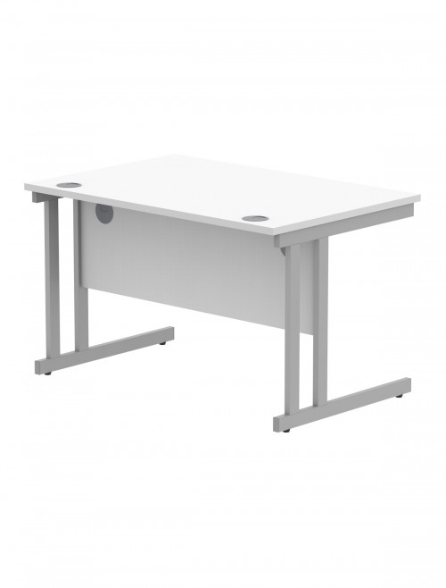 TC Core 1200mm Straight Desk Arctic White and Mobile Pedestal Bundle COREBUNDU1280WHTSV2 - enlarged view