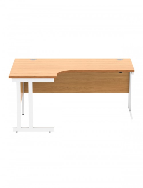 Office Desks Norwegian Beech TC Core 1600mm L Shaped Desk Left Hand CORE1612LHDUBCH - enlarged view