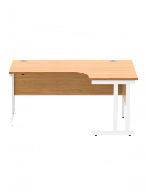 Office Desks Norwegian Beech TC Core 1600mm L Shaped Desk Right Hand CORE1612RHDUBCH - enlarged view