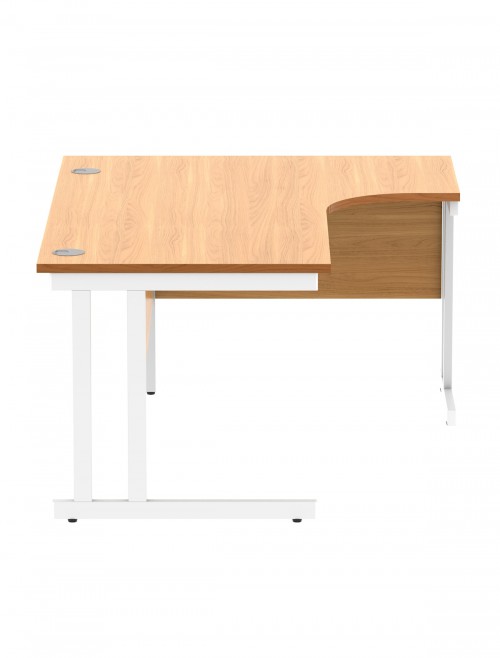 Office Desks Norwegian Beech TC Core 1600mm L Shaped Desk Right Hand CORE1612RHDUBCH - enlarged view