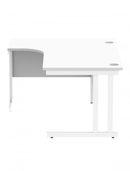 Office Desks Arctic White TC Core 1600mm L Shaped Desk Left Hand CORE1612LHDUWHT - enlarged view