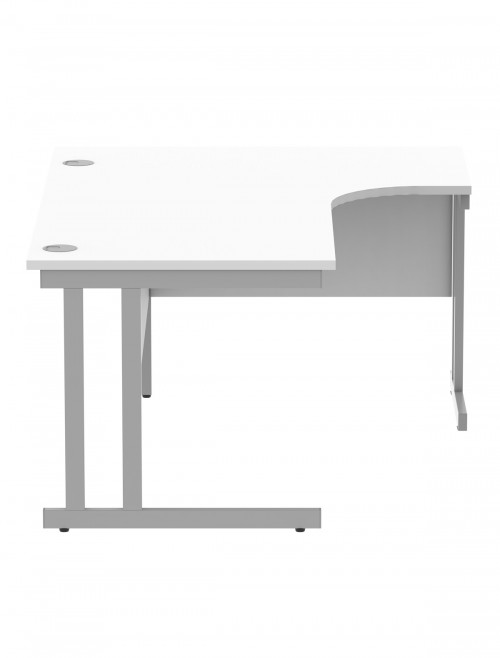 Office Desks Arctic White TC Core 1600mm L Shaped Desk Right Hand CORE1612RHDUWHT - enlarged view