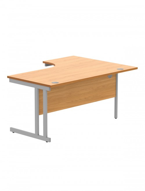 Office Desks Norwegian Beech TC Core 1600mm L Shaped Desk Left Hand CORE1612LHDUBCH - enlarged view