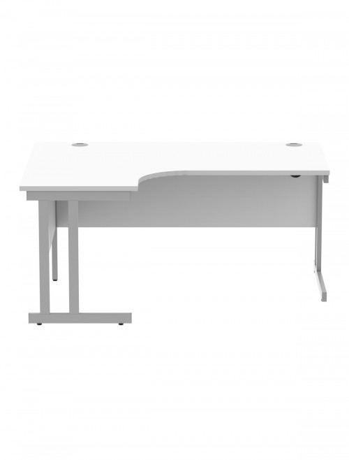 Office Desks Arctic White TC Core 1600mm L Shaped Desk Left Hand CORE1612LHDUWHT - enlarged view