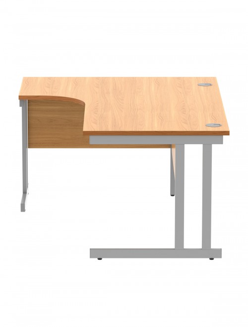 Office Desks Norwegian Beech TC Core 1600mm L Shaped Desk Left Hand CORE1612LHDUBCH - enlarged view