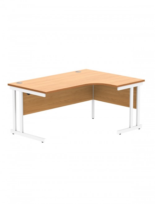 Office Desks Norwegian Beech TC Core 1600mm L Shaped Desk Right Hand CORE1612RHDUBCH - enlarged view