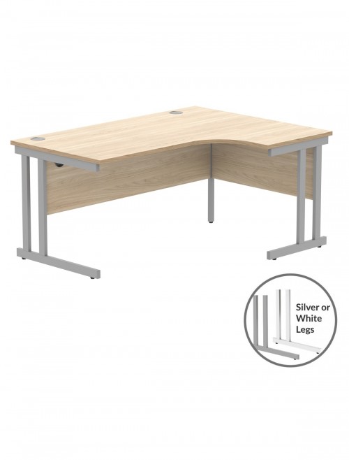 Office Desks Canadian Oak TC Core 1600mm L Shaped Desk Right Hand CORE1612RHDUOK