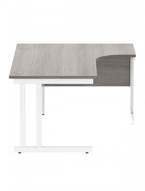 Office Desks Alaskan Grey Oak TC Core 1600mm L Shaped Desk Right Hand CORE1612RHDUGOAK - enlarged view