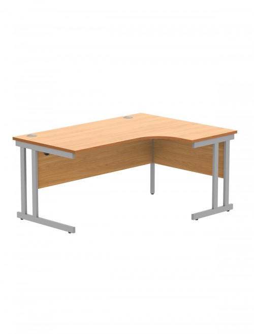 Office Desks Norwegian Beech TC Core 1600mm L Shaped Desk Right Hand CORE1612RHDUBCH - enlarged view