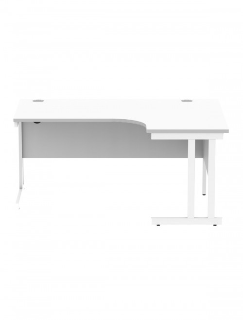 Office Desks Arctic White TC Core 1600mm L Shaped Desk Right Hand CORE1612RHDUWHT - enlarged view