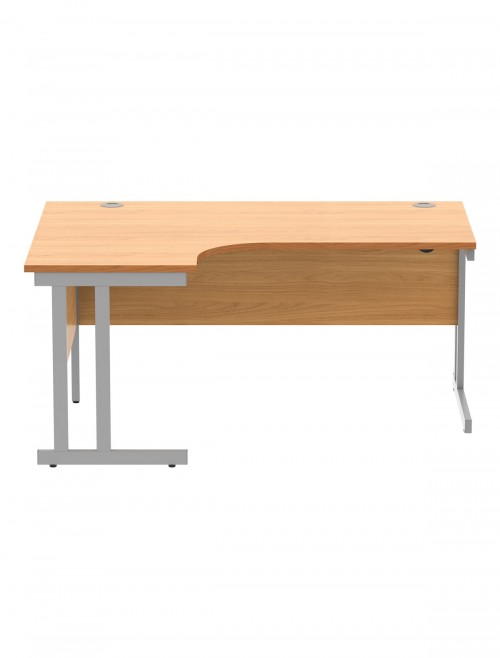 Office Desks Norwegian Beech TC Core 1600mm L Shaped Desk Left Hand CORE1612LHDUBCH - enlarged view