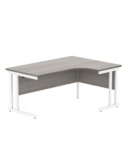 Office Desks Alaskan Grey Oak TC Core 1600mm L Shaped Desk Right Hand CORE1612RHDUGOAK - enlarged view