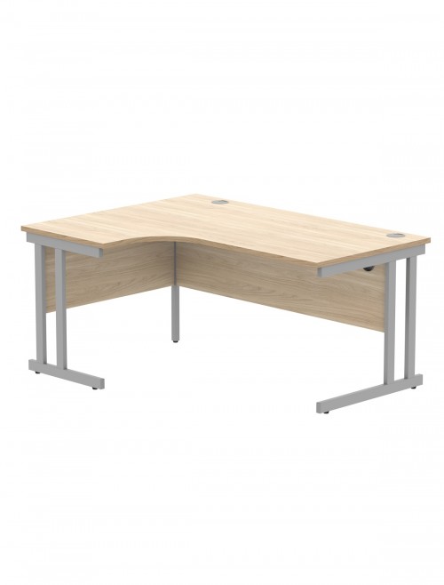 Office Desks Canadian Oak TC Core 1600mm L Shaped Desk Left Hand CORE1612LHDUOK - enlarged view