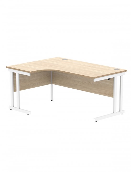 Office Desks Canadian Oak TC Core 1600mm L Shaped Desk Left Hand CORE1612LHDUOK - enlarged view