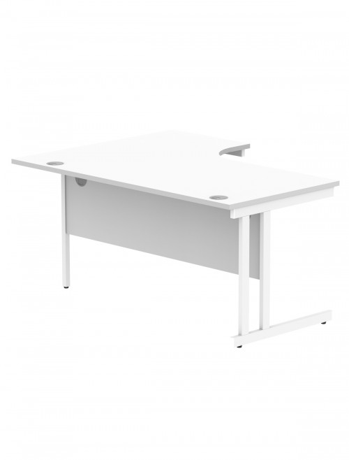 Office Desks Arctic White TC Core 1600mm L Shaped Desk Right Hand CORE1612RHDUWHT - enlarged view