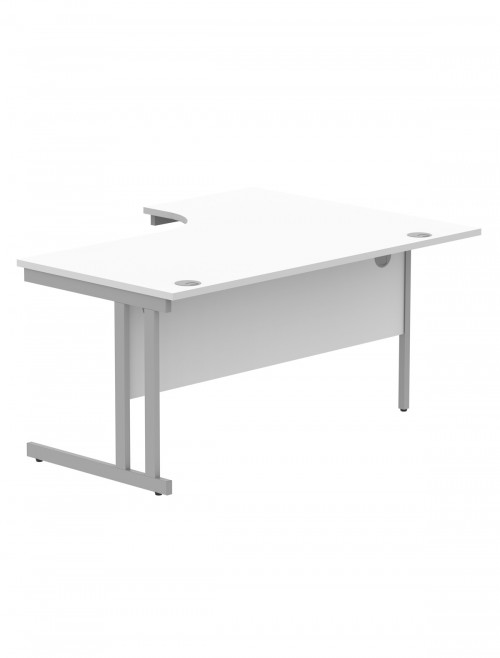 Office Desks Arctic White TC Core 1600mm L Shaped Desk Left Hand CORE1612LHDUWHT - enlarged view