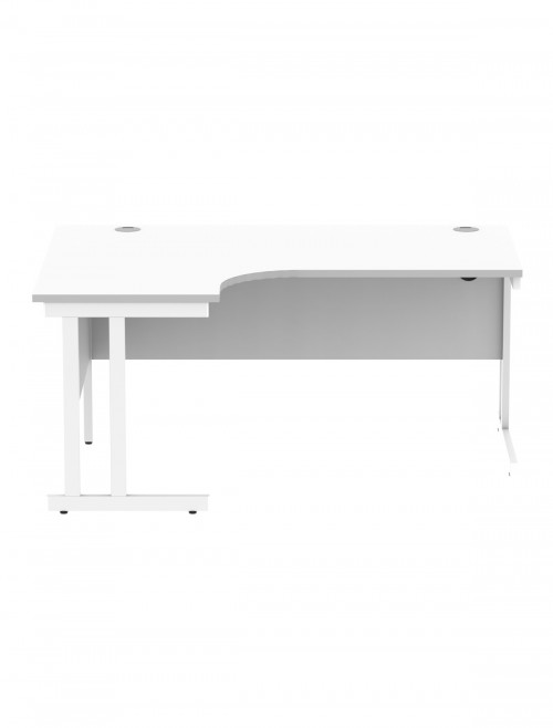 Office Desks Arctic White TC Core 1600mm L Shaped Desk Left Hand CORE1612LHDUWHT - enlarged view