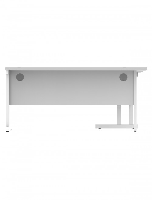 Office Desks Arctic White TC Core 1600mm L Shaped Desk Left Hand CORE1612LHDUWHT - enlarged view