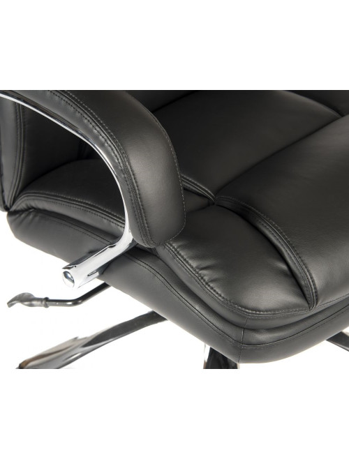 Office Chair Colossus Heavy Duty 24 Hour Chair Black Bonded Leather 7200 by Teknik - enlarged view