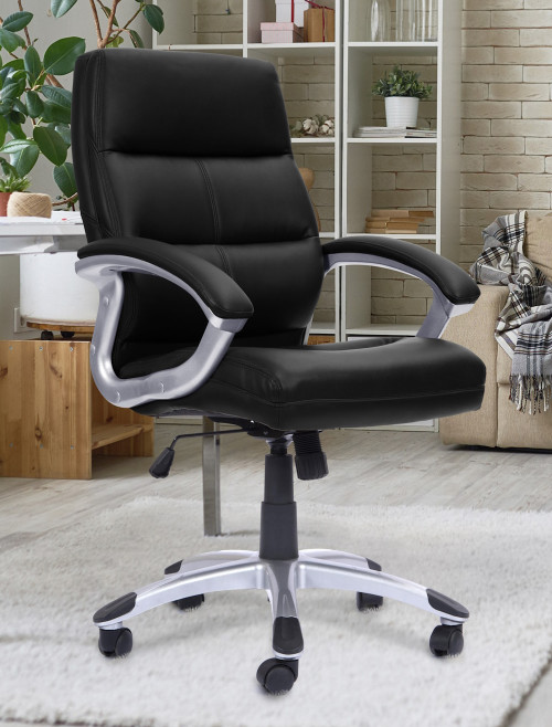 Office Chairs Black Leather Effect Greenwich Executive Chair BCP/T101/BK by Eliza Tinsley