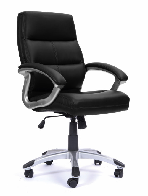 Office Chairs Black Leather Effect Greenwich Executive Chair BCP/T101/BK by Eliza Tinsley - enlarged view