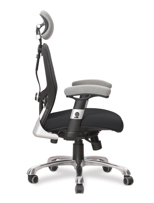 Nautilus Ergo Mono 24 Hour Luxury Executive Mesh Office Chair Grey/Black DPA/ERGO/GY-BK - enlarged view