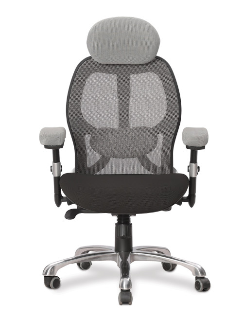 Nautilus Ergo Mono 24 Hour Luxury Executive Mesh Office Chair Grey/Black DPA/ERGO/GY-BK - enlarged view