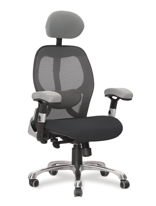 Nautilus Ergo Mono 24 Hour Luxury Executive Mesh Office Chair Grey/Black DPA/ERGO/GY-BK - enlarged view