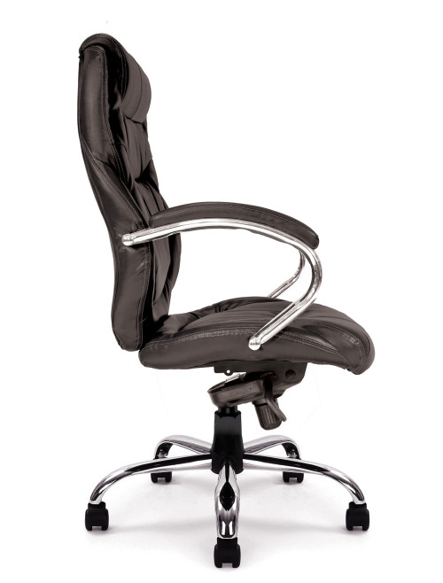 Office Chair Black Leather Faced Sandown Executive Chair DPA617KTAG/LBK by Eliza Tinsley - enlarged view