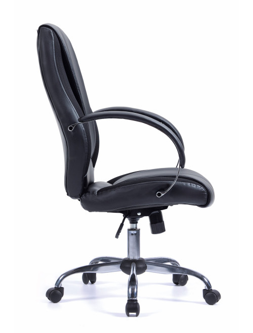 Black Office Chair Hastings Bonded Leather Manager Chair BCL/B425/BK by Nautilus - enlarged view