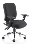 Office Chairs Black Chiro Medium Back Fabric Operator Chair OP000010 by Dynamic - enlarged view