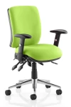 Office Chairs Black Chiro Medium Back Fabric Operator Chair OP000010 by Dynamic - enlarged view