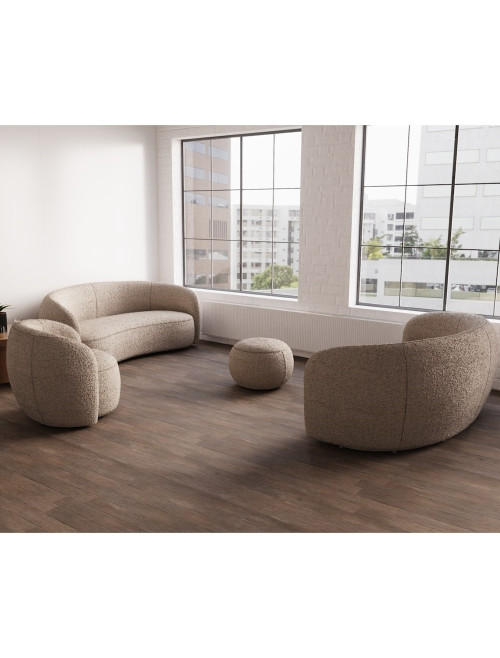 Reception Seating Phoebe Boucle Curved Sofa SF000005 by Dynamic - enlarged view