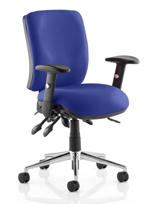 Office Chairs Black Chiro Medium Back Fabric Operator Chair OP000010 by Dynamic - enlarged view