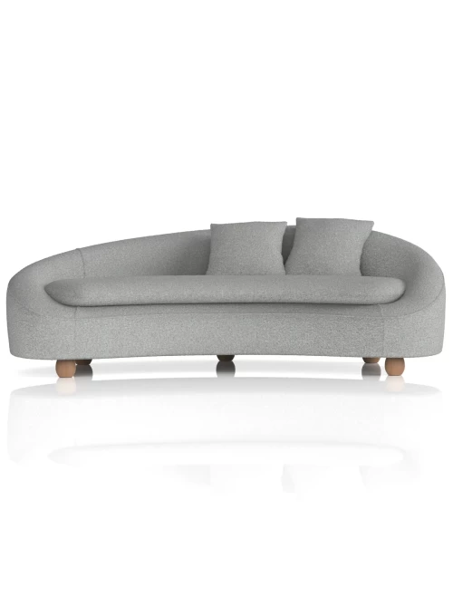 Reception Seating Mimi Grey Boucle Curved Sofa SF000004 by Dynamic