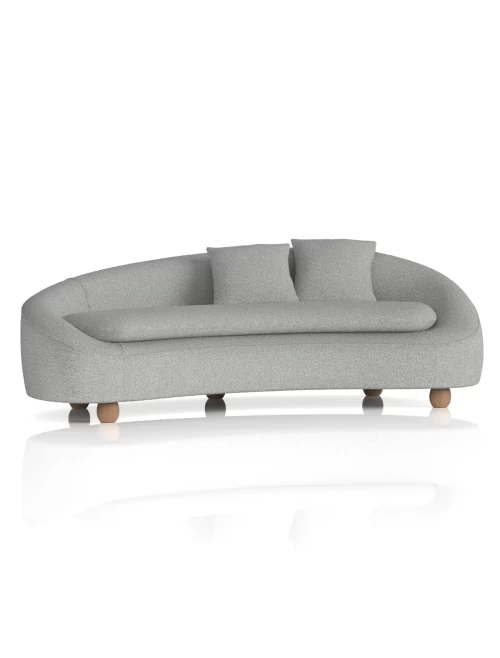 Reception Seating Mimi Grey Boucle Curved Sofa SF000004 by Dynamic - enlarged view