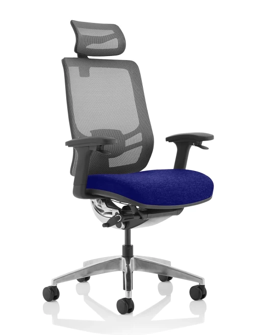 Mesh Office Chair Black Ergo Click 24hr Chair with Headrest KC0296 by Dynamic - enlarged view