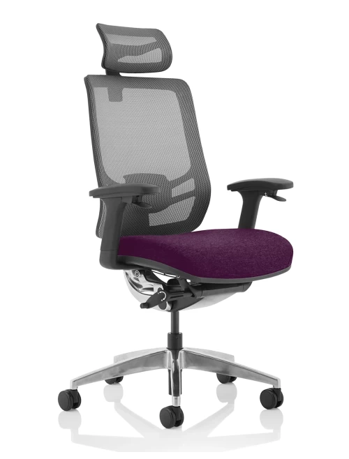 Mesh Office Chair Black Ergo Click 24hr Chair with Headrest KC0296 by Dynamic - enlarged view