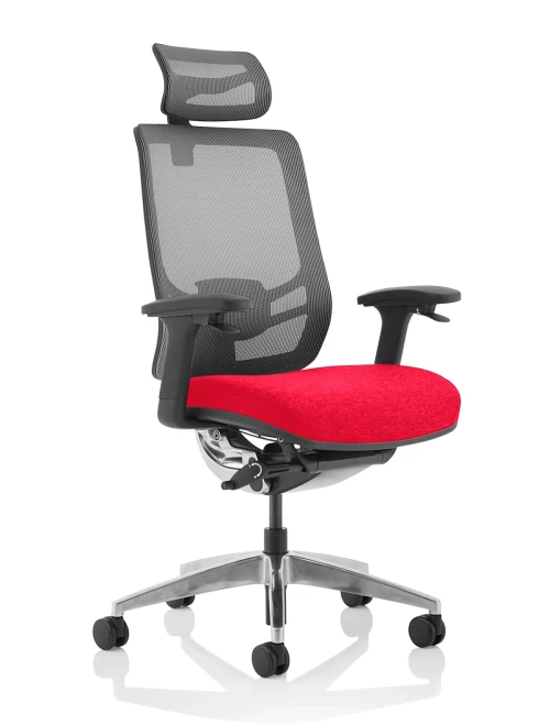 Mesh Office Chair Black Ergo Click 24hr Chair with Headrest KC0296 by Dynamic - enlarged view