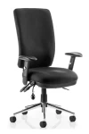 Office Chairs Black Chiro High Back Task Operator Chair with Arms OP000006 by Dynamic - enlarged view