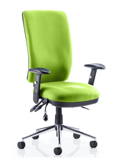 Office Chairs Black Chiro High Back Task Operator Chair with Arms OP000006 by Dynamic - enlarged view