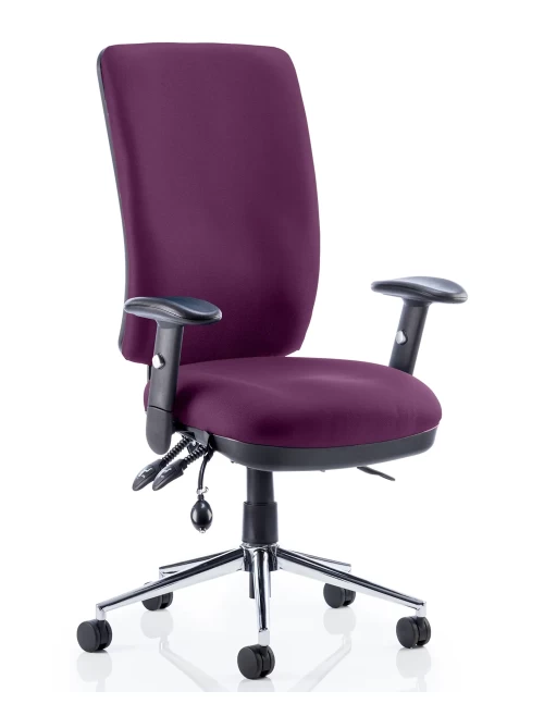 Office Chairs Black Chiro High Back Task Operator Chair with Arms OP000006 by Dynamic - enlarged view