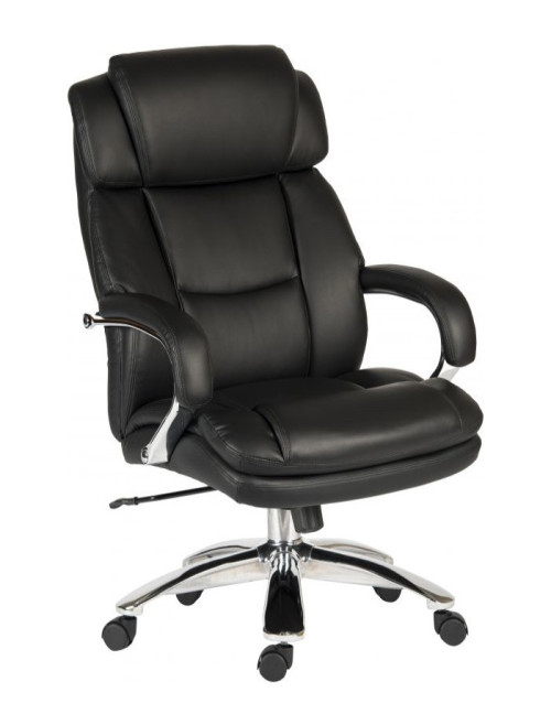 Office Chair Colossus Heavy Duty 24 Hour Chair Black Bonded Leather 7200 by Teknik - enlarged view