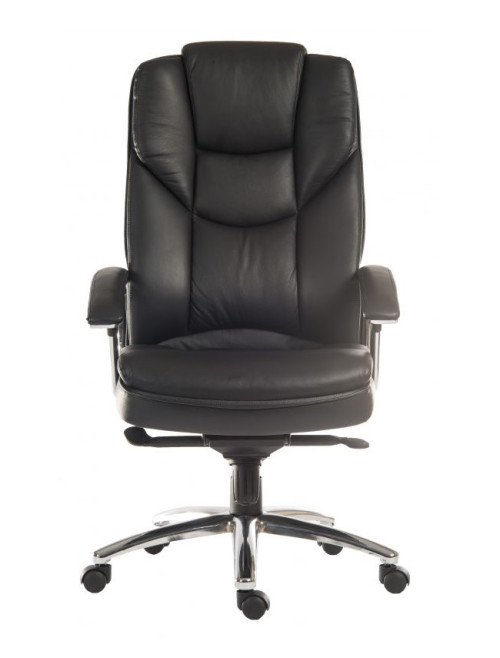 Office Chairs Skyline Italian Black Leather Faced Office Chair 9410386 by Teknik - enlarged view