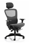 Office Chairs Stealth Shadow Mesh Back Ergonomic Posture Chair PO000021 by Dynamic - enlarged view