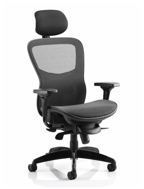 Office Chairs Stealth Shadow Mesh Back Ergonomic Posture Chair PO000021 by Dynamic - enlarged view