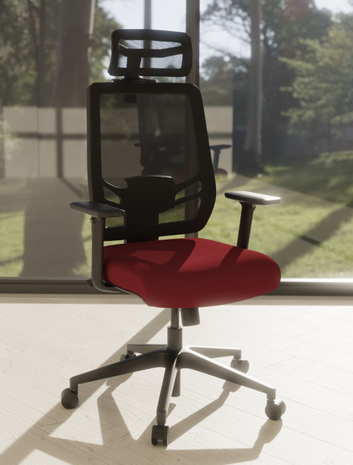 Office Chairs Ergo Twist Mesh Back Task Operator Chair with Headrest KC0298 by Dynamic - enlarged view