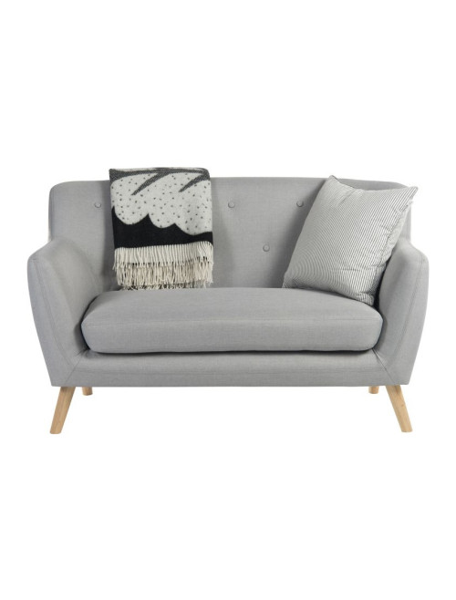 Reception Seating Skandi 2 Seater Sofa Grey 6981 by Teknik